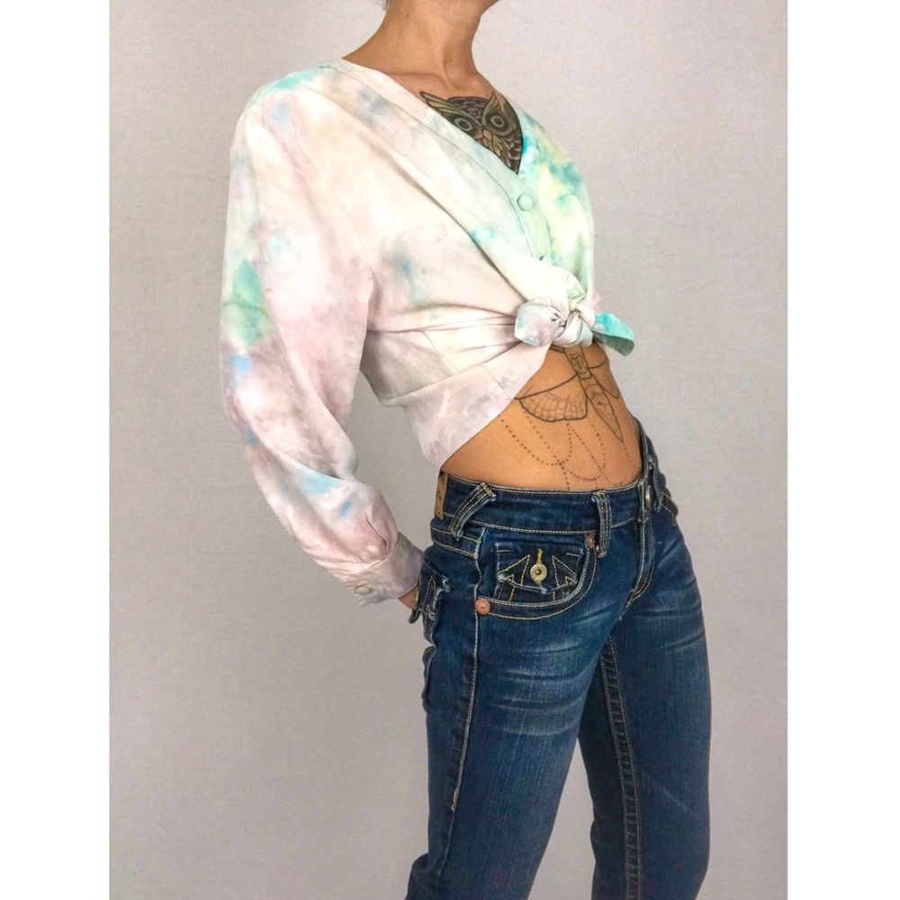 Vintage 💫 Hand-Dyed Blouse in Dreaming - Picture 6 of 15